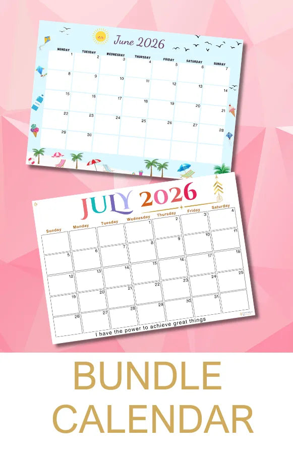 Get Bundle Printable calendars for your planning