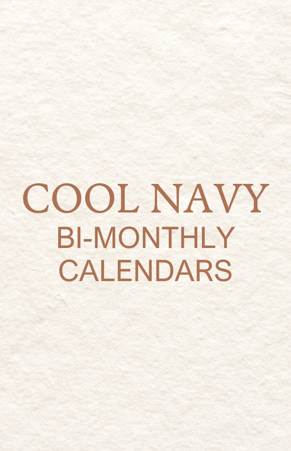 Cool Navy Bi-Monthly Calendars