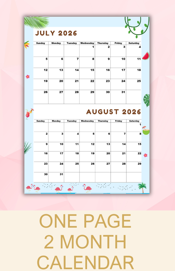 Bi-Monthly Printable Calendars