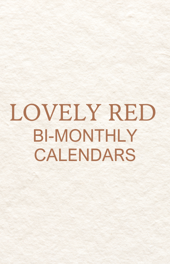 Lovely Red Bi-Monthly Calendars