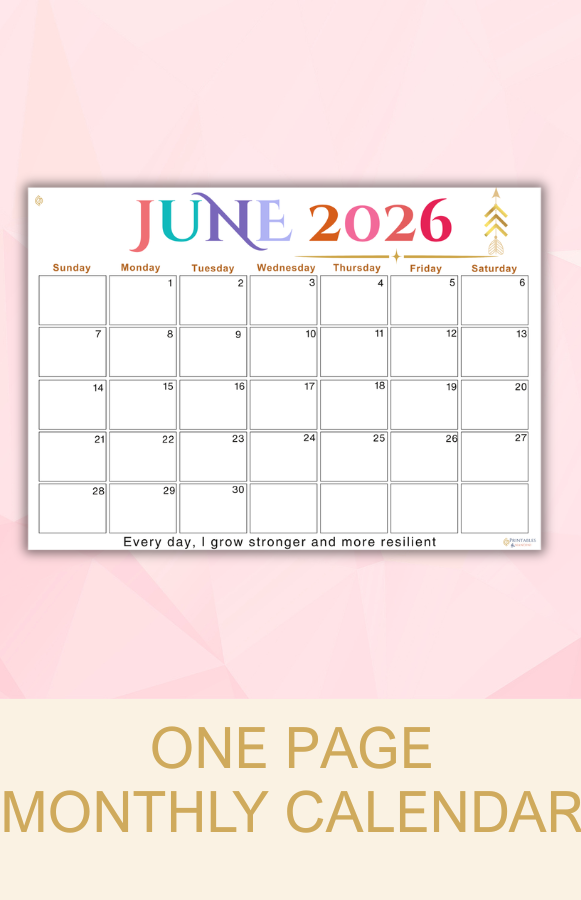 Monthly Printable Calendars