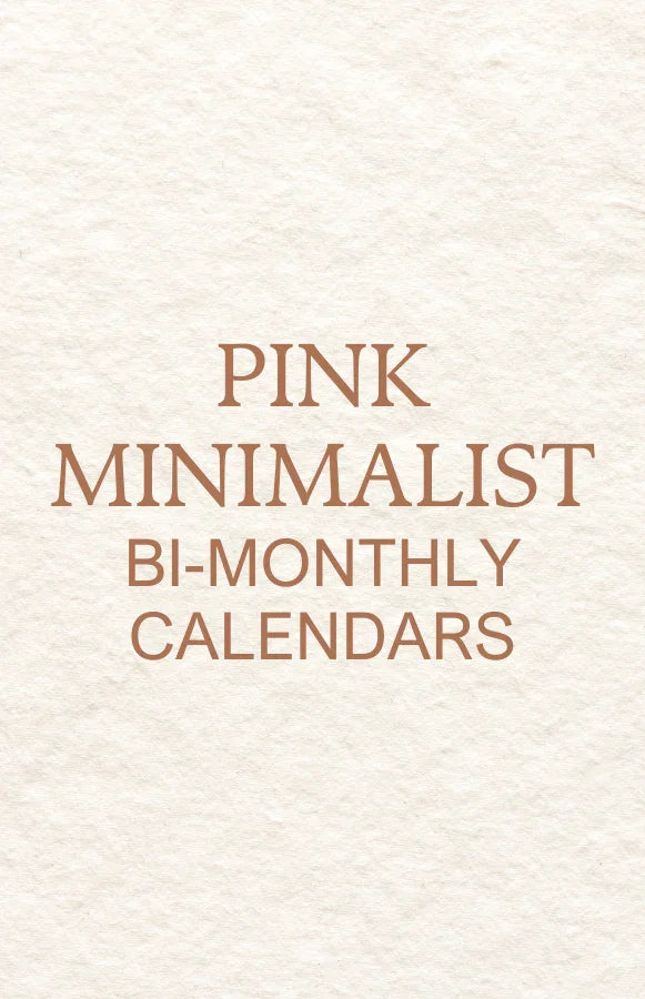 Pink Minimalistic Bi-Monthly Calendars
