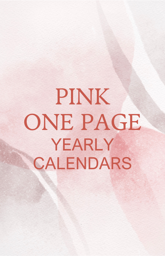 Pink-Yearly calendars