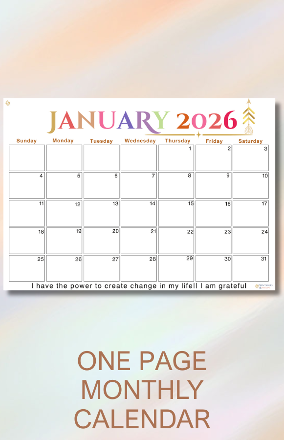 Monthly Printable Calendars