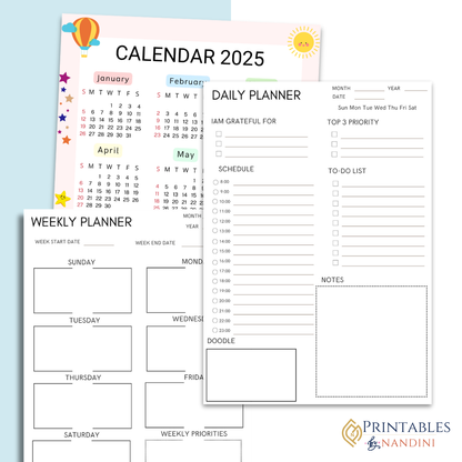 2025 Full year overview calendar-A4 size!.