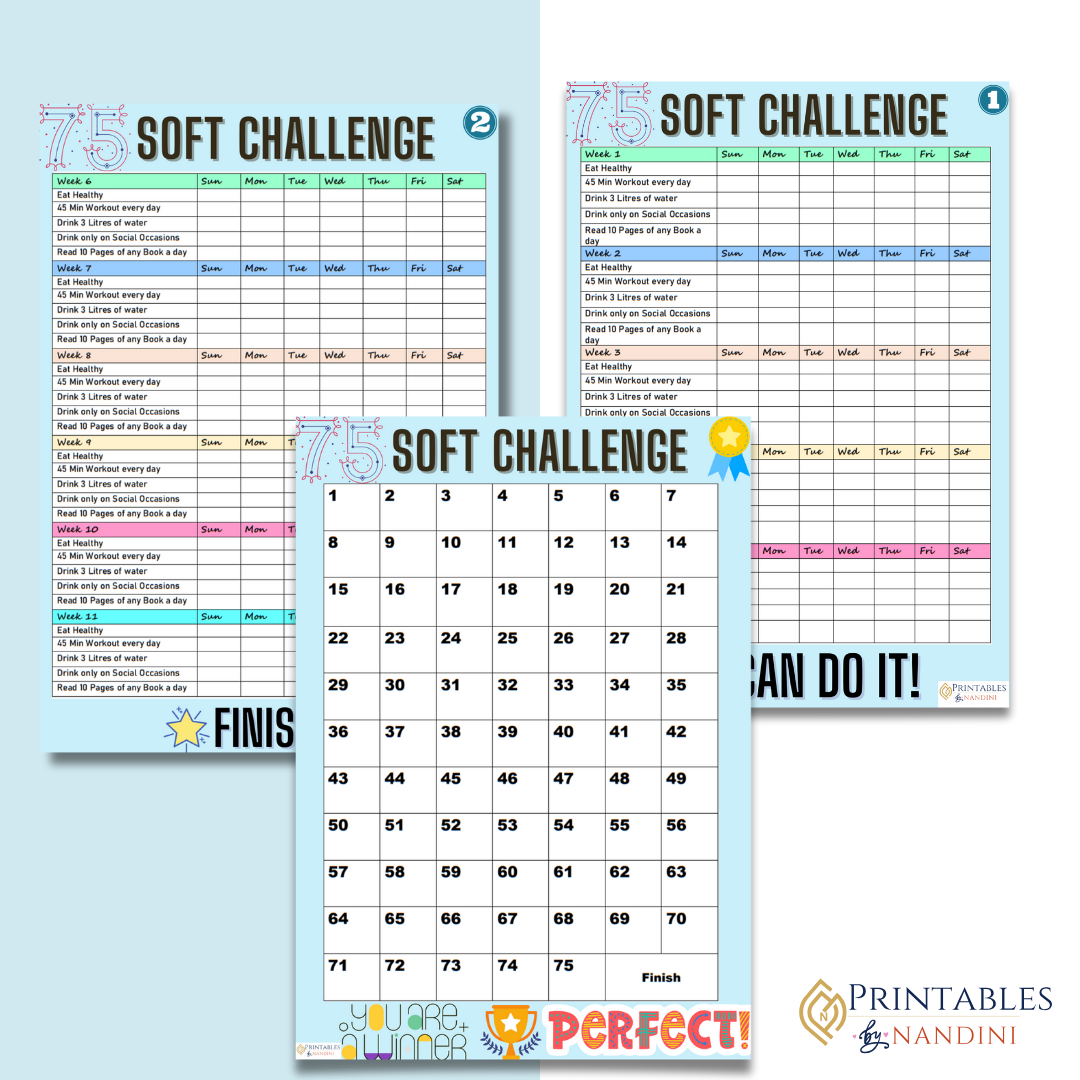 75 soft Challenge Template -A4 size!.