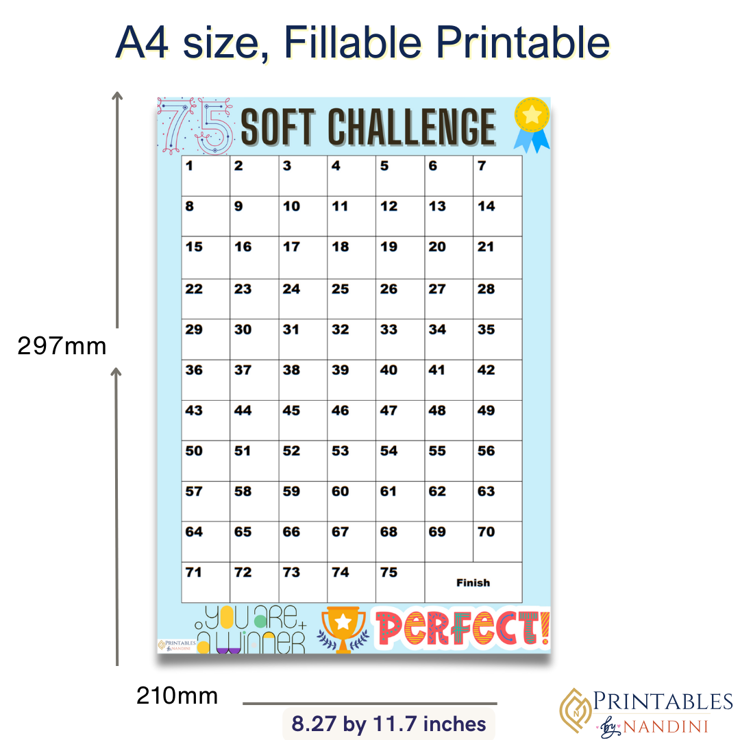 75 soft Challenge Template -A4 size!.