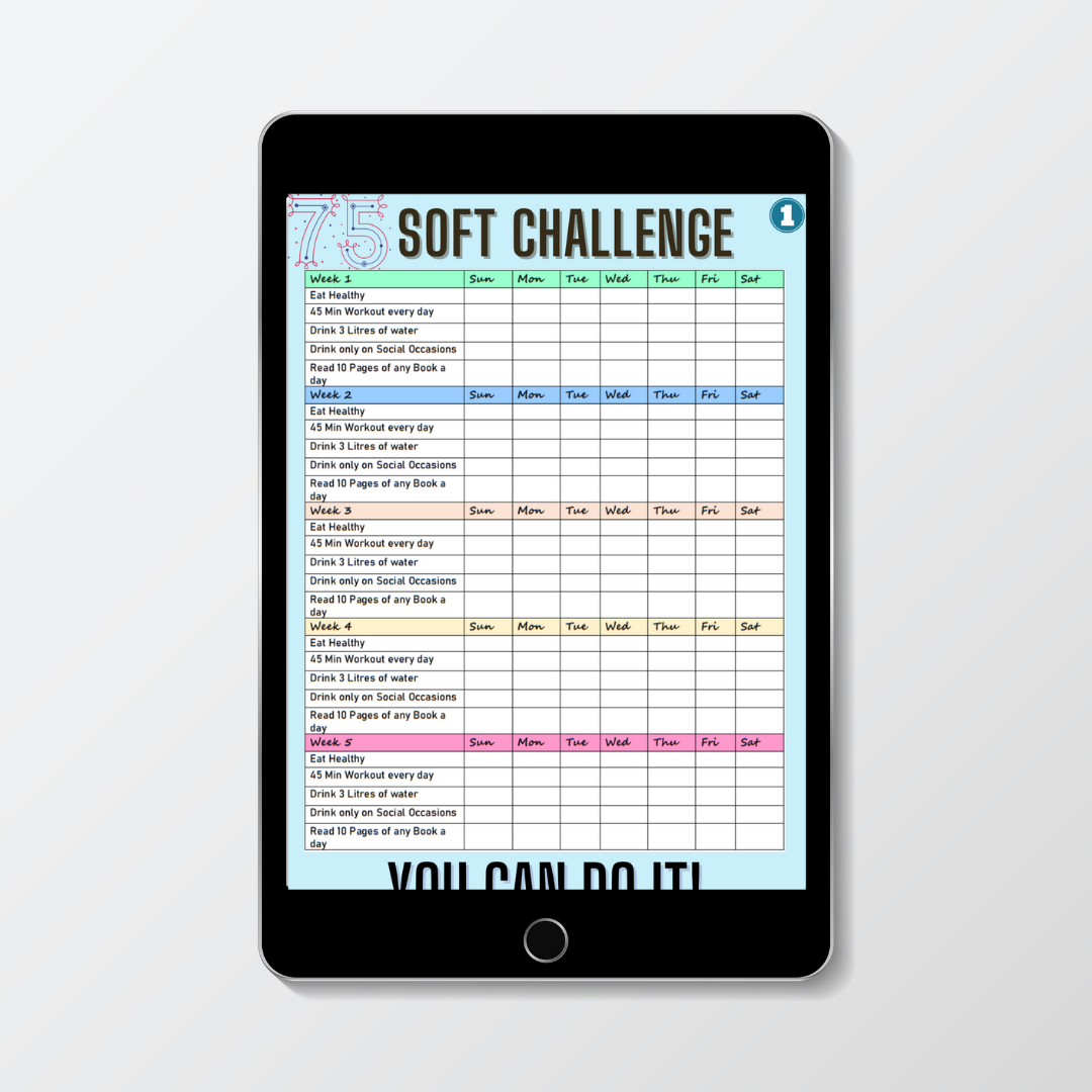 75 soft Challenge Template -A4 size!.