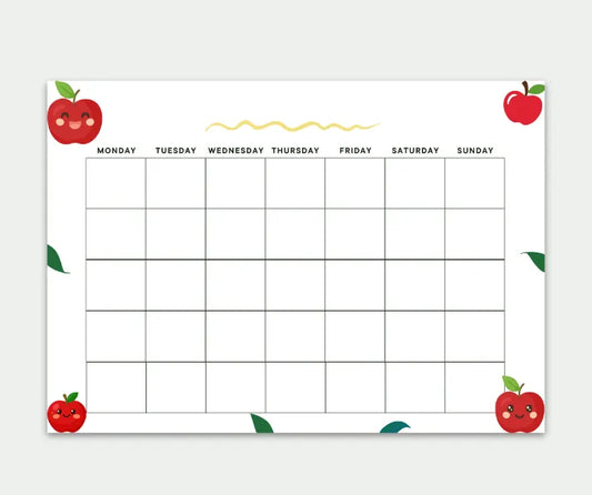 Blank Calendar Apple theme
