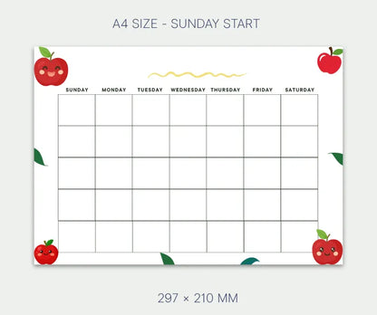 Blank Calendar Apple theme