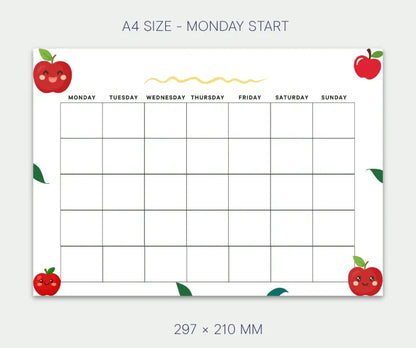 Blank Calendar Apple theme