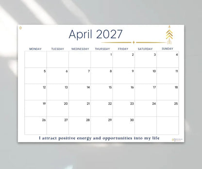 Inspire April 2027 calendar