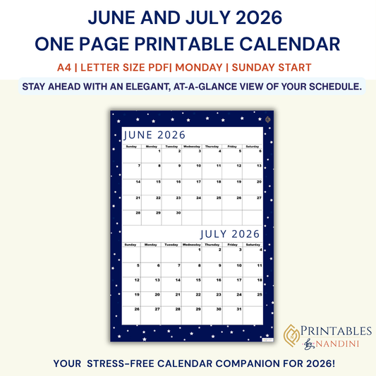 Cool Navy June & July 2026