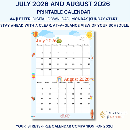 Fantastic Blue July and August 2026