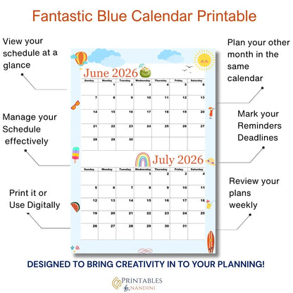 Fantastic Blue June and July 2026