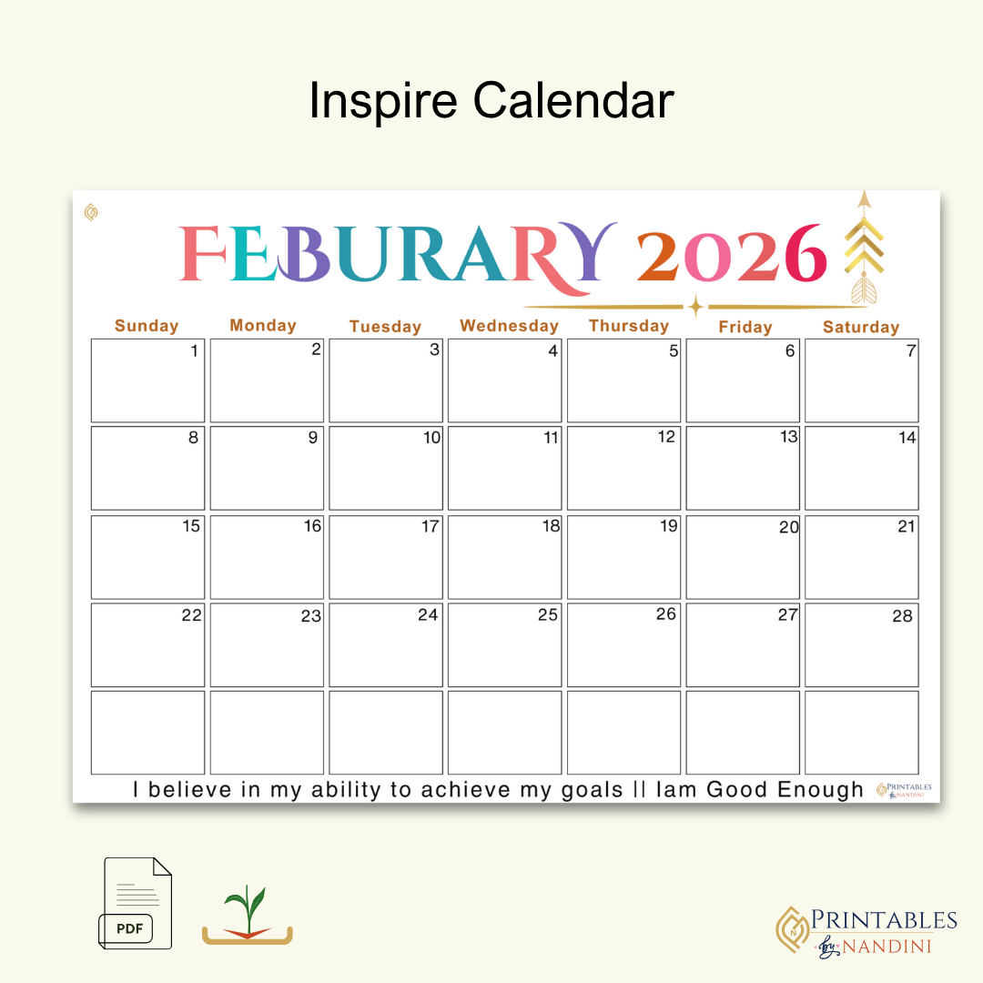Inspire|Calendar for February 2026