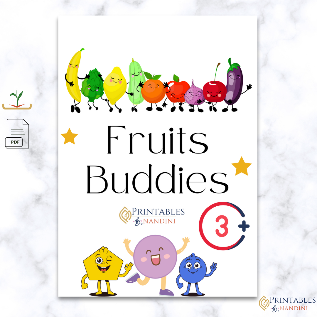 Fruits Buddies Bundle Learning worksheet for Kids!.