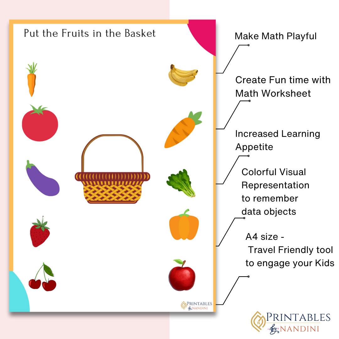 Fruits Buddies Bundle Learning worksheet for Kids!.