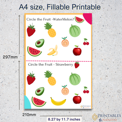 Fruits Buddies Bundle Learning worksheet for Kids!.