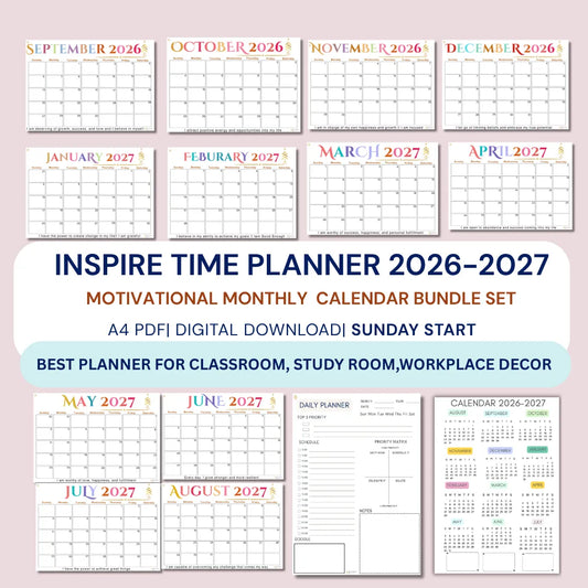 Inspire|September 2026 to August 2027 calendar