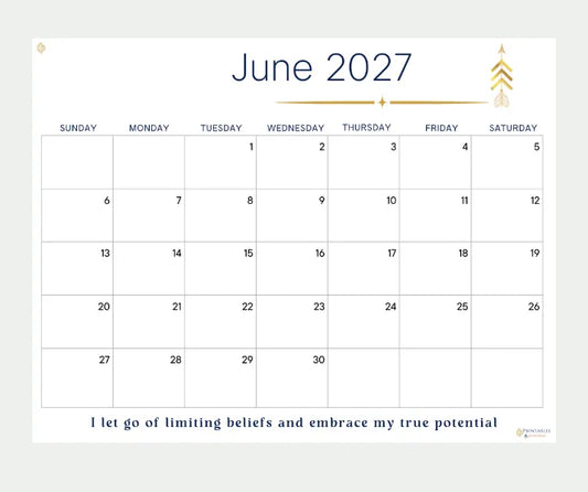 Inspire June 2027 calendar