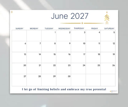 Inspire June 2027 calendar