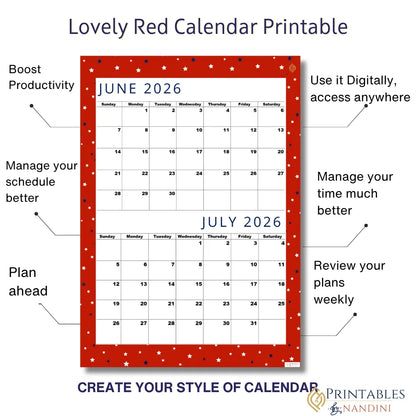 Lovely Red June and July 2026