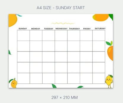 Blank Calendar Mango theme