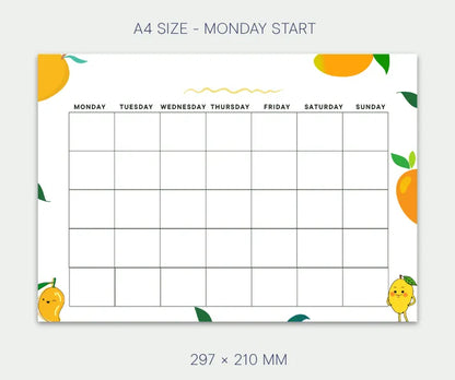 Blank Calendar Mango theme