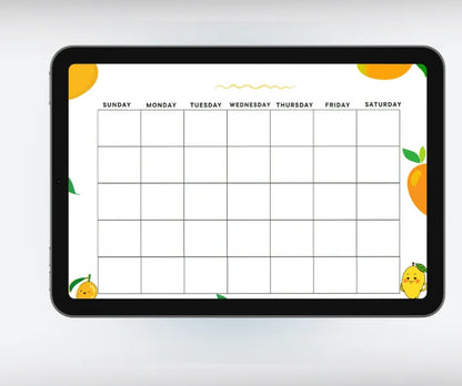 Blank Calendar Mango theme