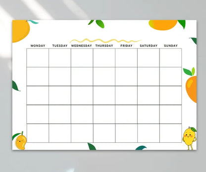 Blank Calendar Mango theme