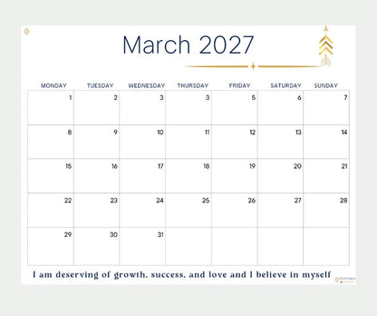 Inspire 2027 March Calendar