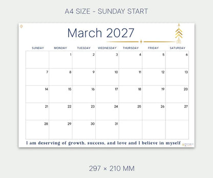 Inspire 2027 March Calendar