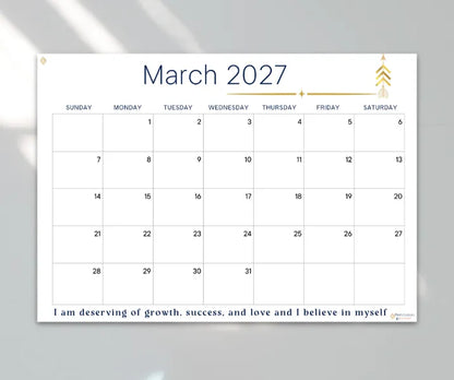 Inspire 2027 March Calendar