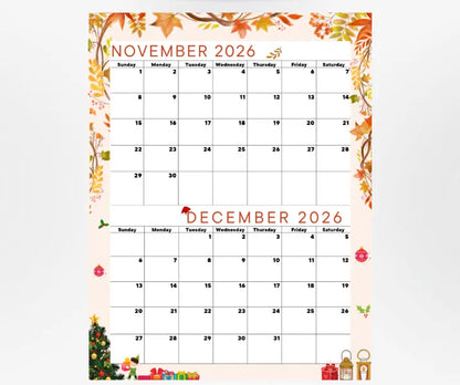 Seasonal Calendar November December 2026