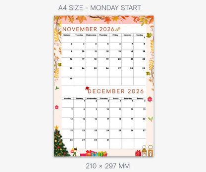 Seasonal Calendar November December 2026
