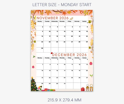 Seasonal Calendar November December 2026