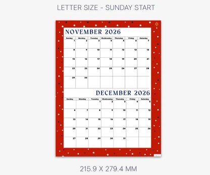 Lovely Red November December 2026