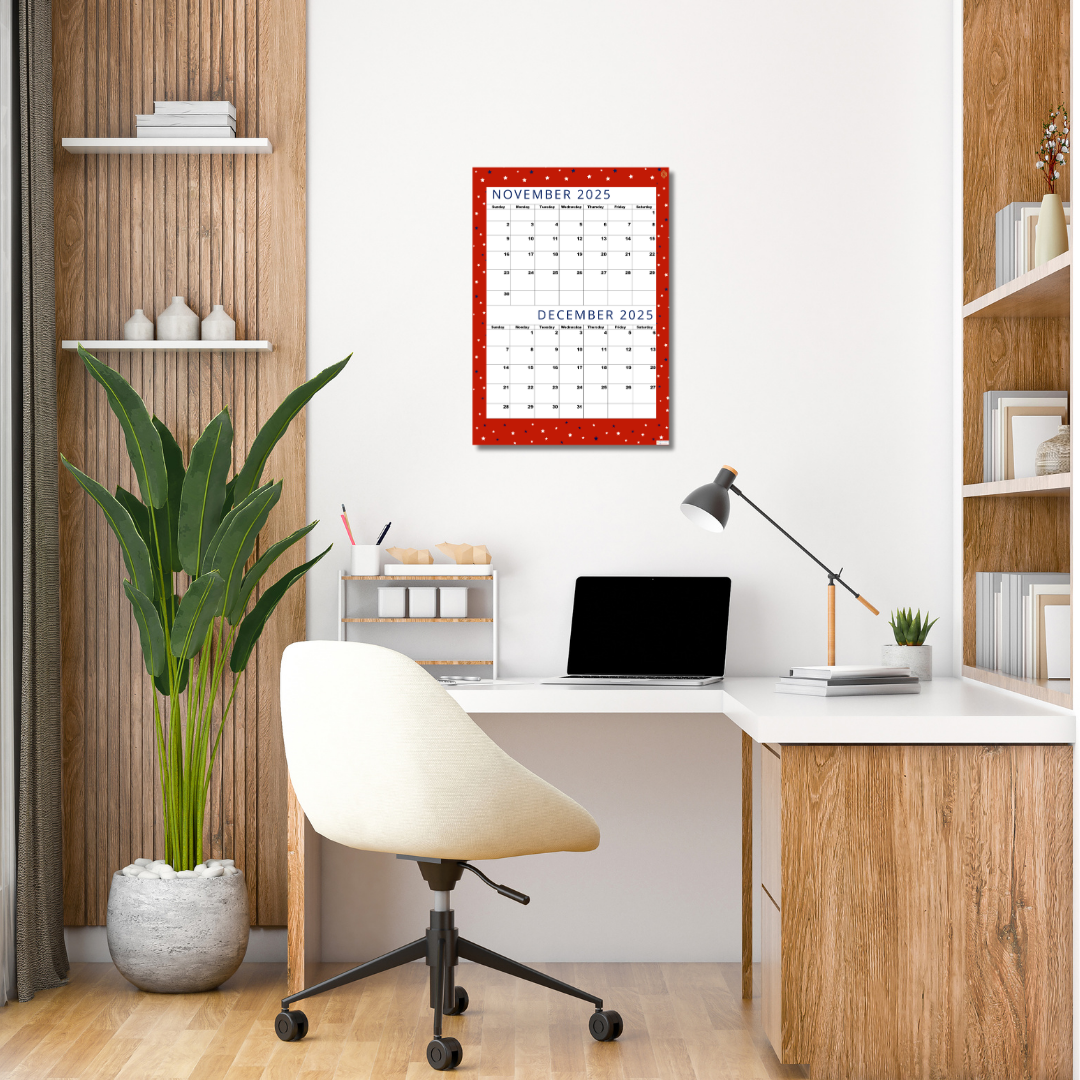 Exclusive Lovely Red| Bi-Monthly Calendar for November 2025 & December 2025!.