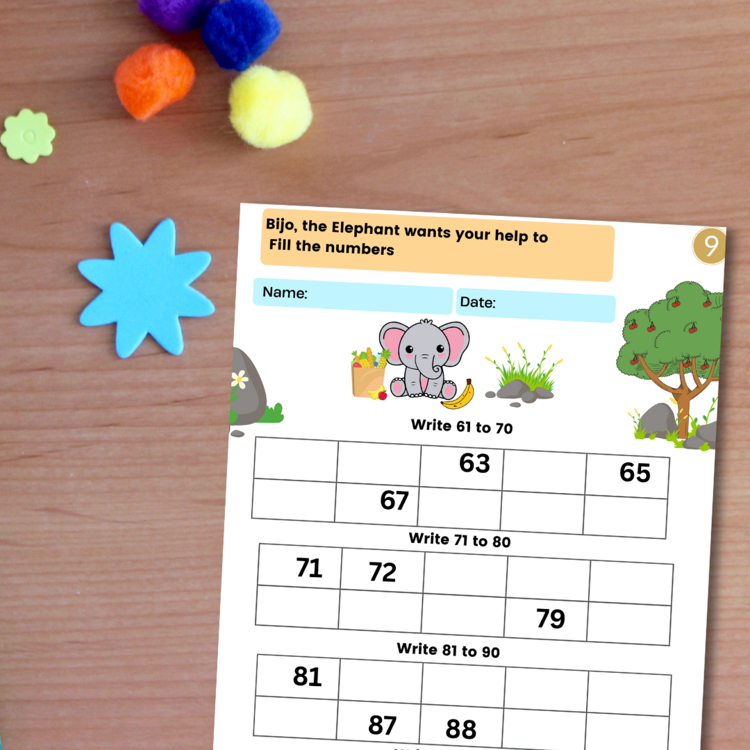 Number Buddies Bundle Math worksheet for Kids!.