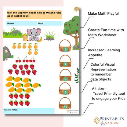 Number Buddies Bundle Math worksheet for Kids!.