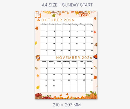 Seasonal Calendar October & November 2026