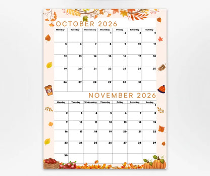 Seasonal Calendar October & November 2026
