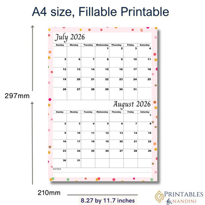 Pink July & August 2026