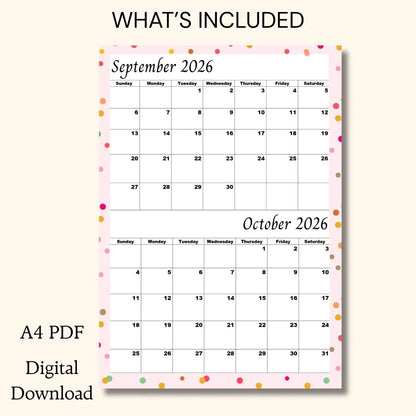 Pink September and October 2026