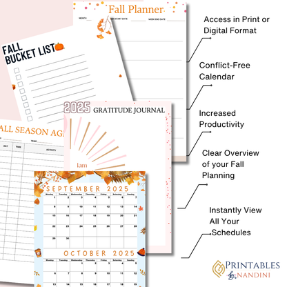 Seasonal Special|Bi-Monthly Calendar for September 2025 & October 2025, Monday Start,A4 PDF,Digital Download