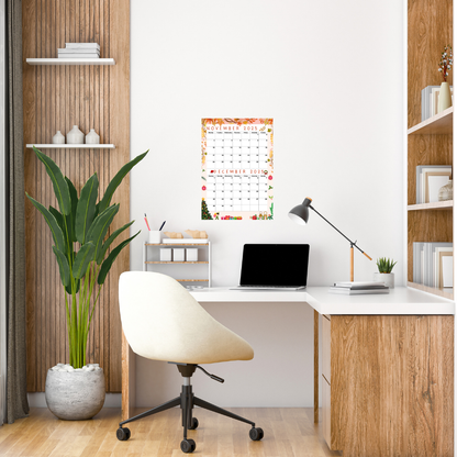 November and December 2025 calendar, Monday Start,A4 PDF,Digital Download