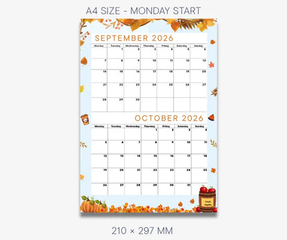 Seasonal Calendar September & October 2026