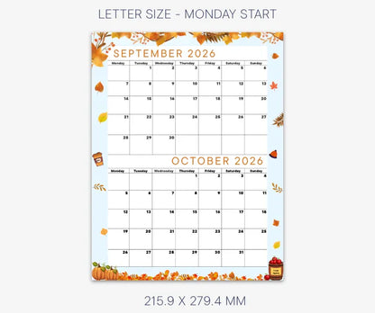 Seasonal Calendar September & October 2026