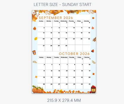 Seasonal Calendar September & October 2026